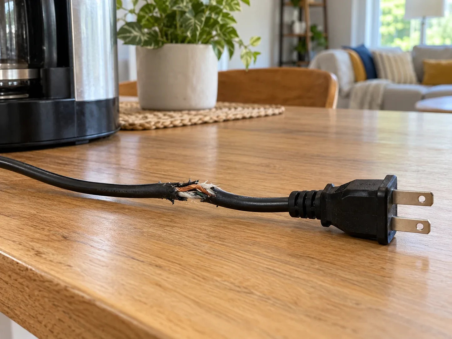 Cable dañado: no lo uses